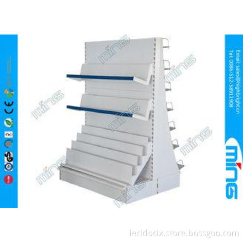 Gondola Solid Panel Retail Display Shelves For Bookshop Sto